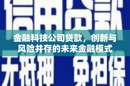 镇平金融科技公司贷款，创新与风险并存的未来金融模式
