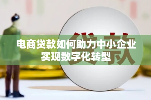 镇平电商贷款如何助力中小企业实现数字化转型