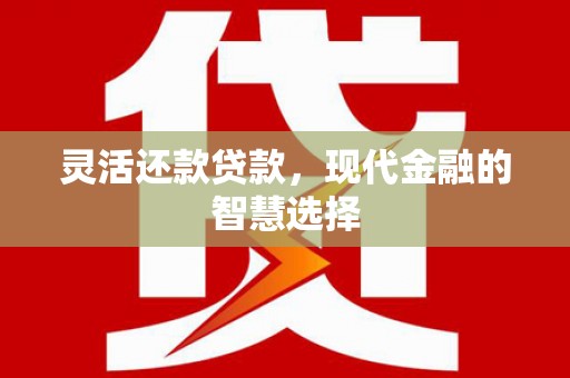 镇平灵活还款贷款，现代金融的智慧选择