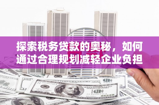 镇平探索税务贷款的奥秘，如何通过合理规划减轻企业负担