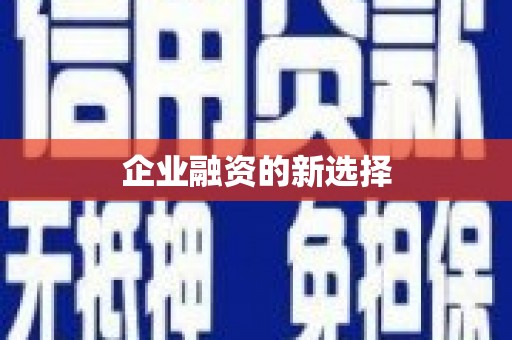 镇平企业融资的新选择