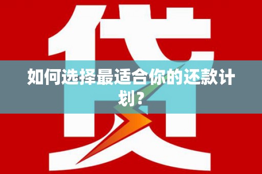 镇平如何选择最适合你的还款计划？