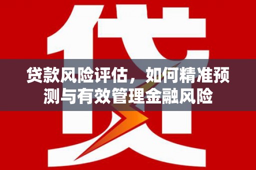 镇平贷款风险评估，如何精准预测与有效管理金融风险