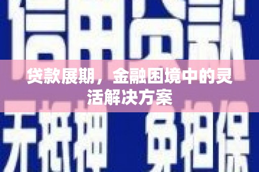 镇平贷款展期，金融困境中的灵活解决方案