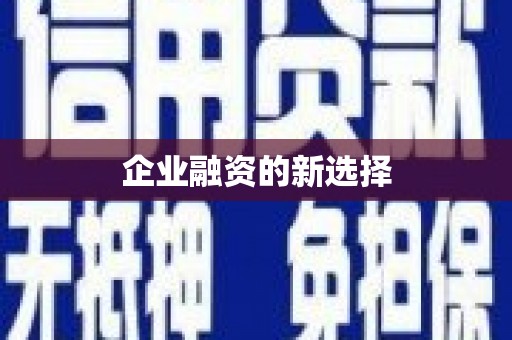 镇平企业融资的新选择