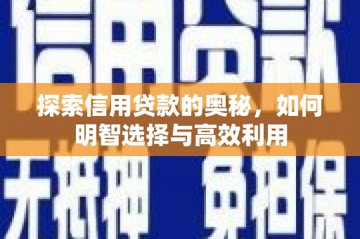 镇平探索信用贷款的奥秘，如何明智选择与高效利用