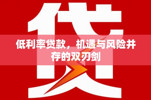 镇平低利率贷款，机遇与风险并存的双刃剑
